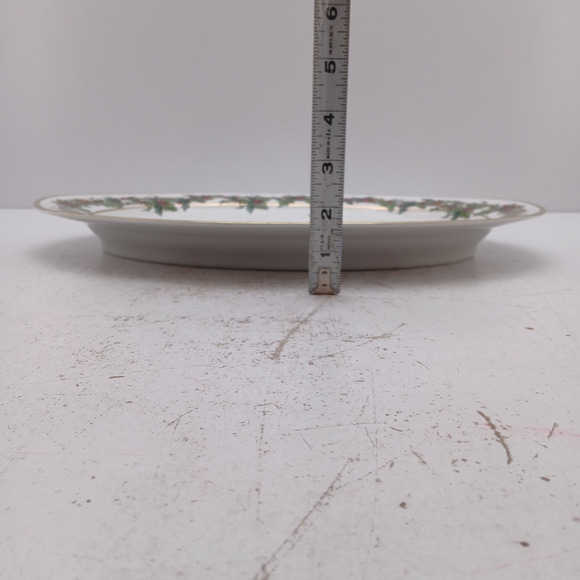 Royal Gallery The Holly and the Ivy Christmas Oval Platter 16" – 1993 Holiday Se - Picture 11 of 11